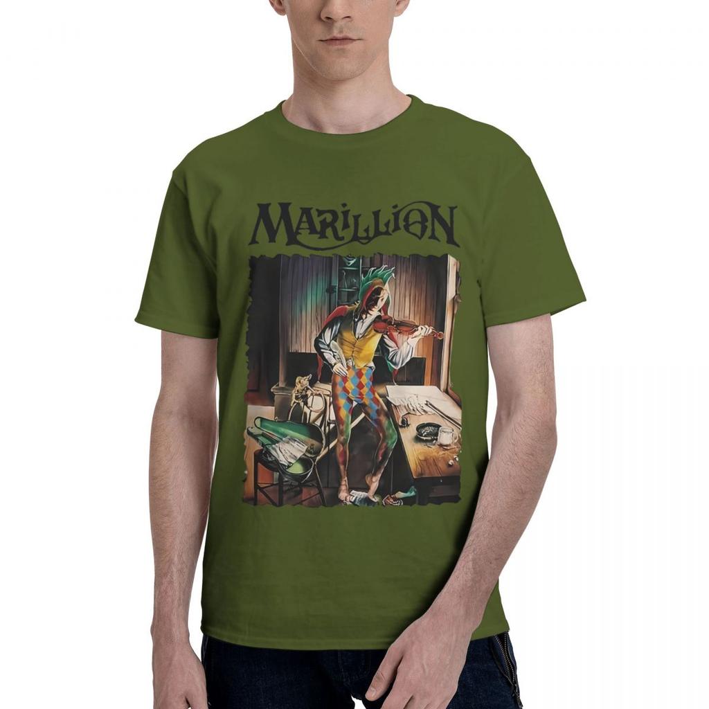 Marillion Mit Aufschrift Für einen Rundhalsausschnitt 100% Baumwolle Lässig Atmungsaktiv Bequem T-Shirt Lustige Herren T-Shirts Herren Kleidung