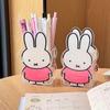 Kawaii Miffy Acrylic Creative Pen Holder Cartoon Desktop Organizer Transparent Organizer Stationery Storage School Girl Gift