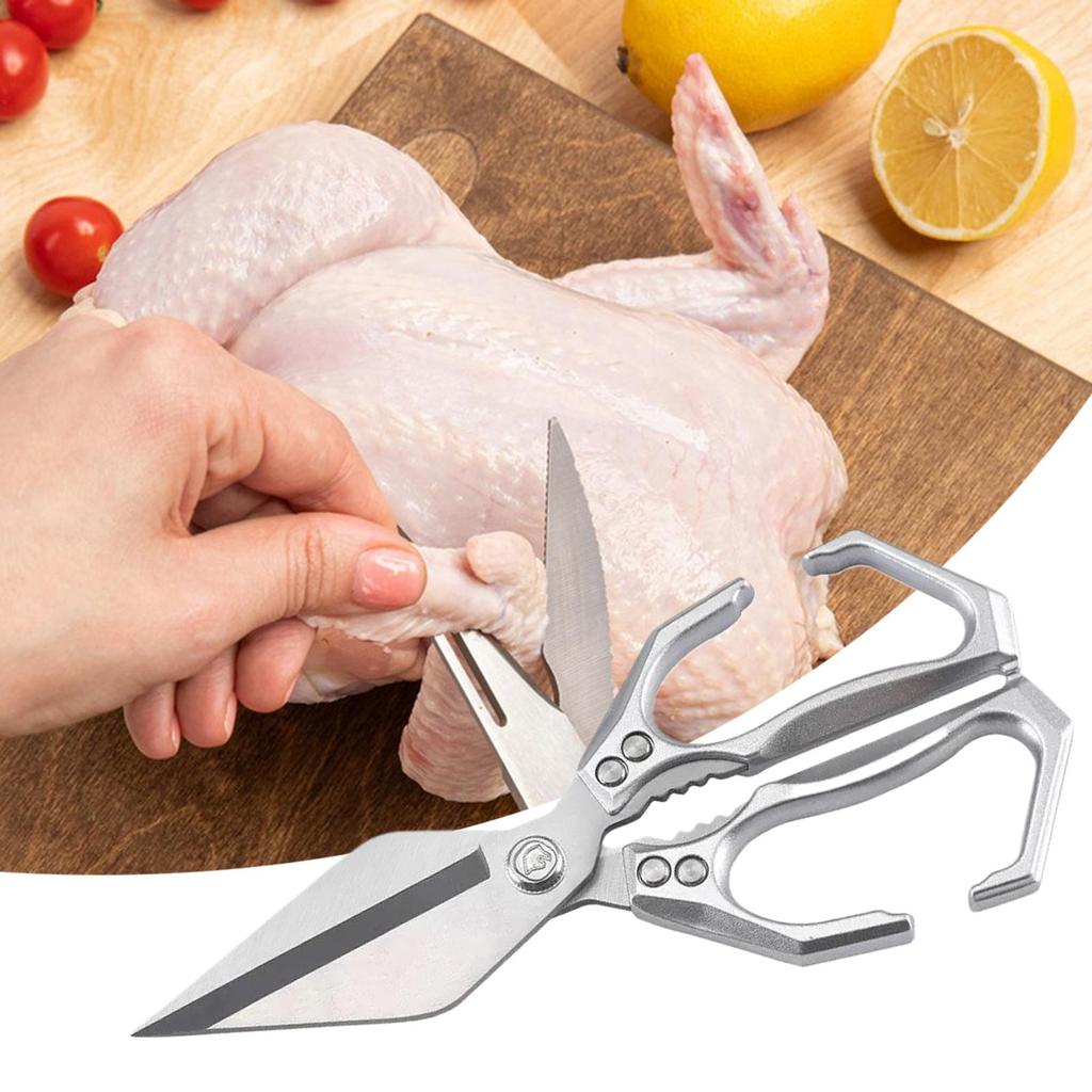 Kitchen Scissors For Barbecue Stainless Steel Cooking Multipurpose Food Cutting Steak Cutting Meat Barbecue Scissors W/Nutcracke