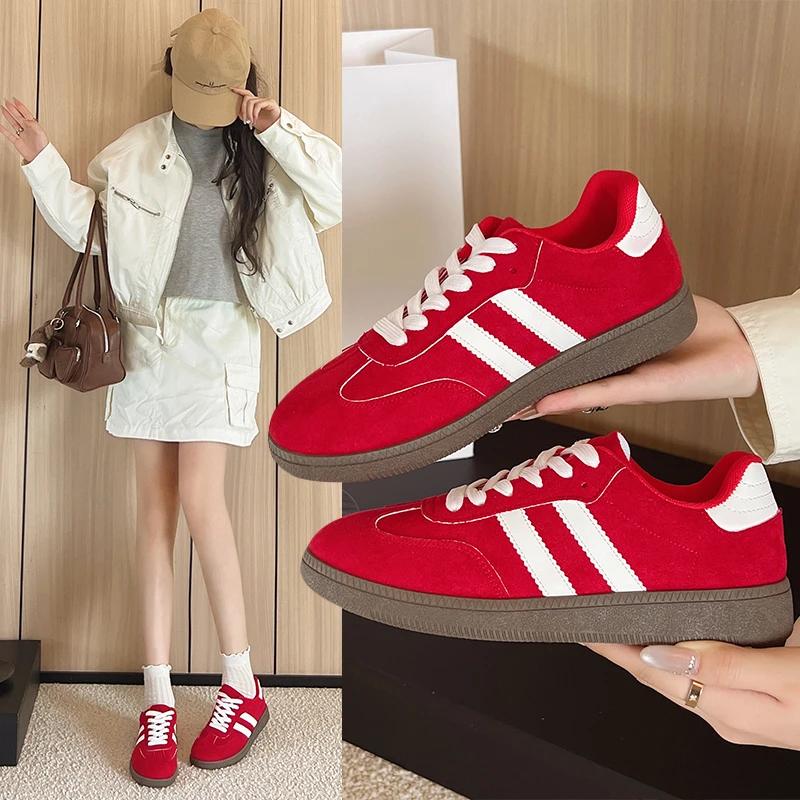 New Women Sneakers Red Women Shoes Soft-soled Casual Sport Shoes Ladies Outdoor Running Vulcanized Shoes Women Zapatillas Mujer