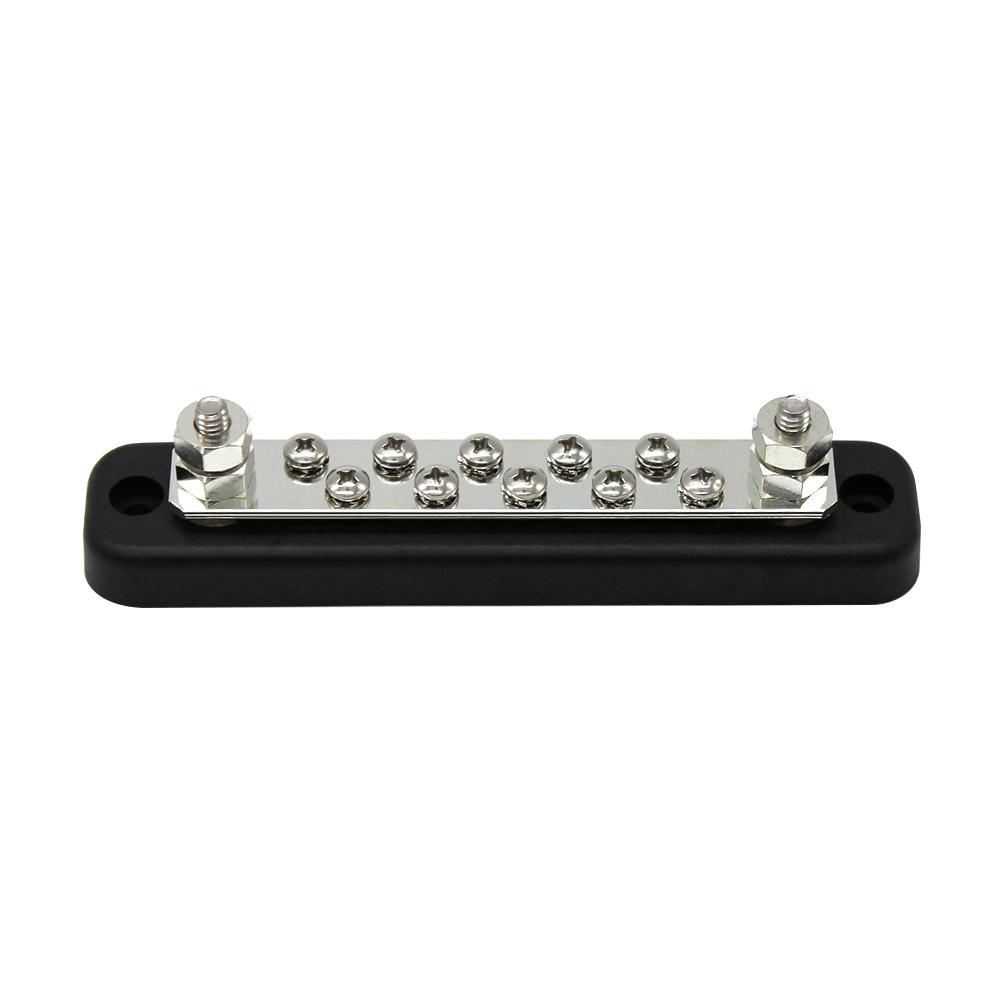 10 Position Screw Terminal Ground Distribution Block, Busbar Kit with Adhesive Ht Shrink Terminals for Harsh Environments, Automotive,
