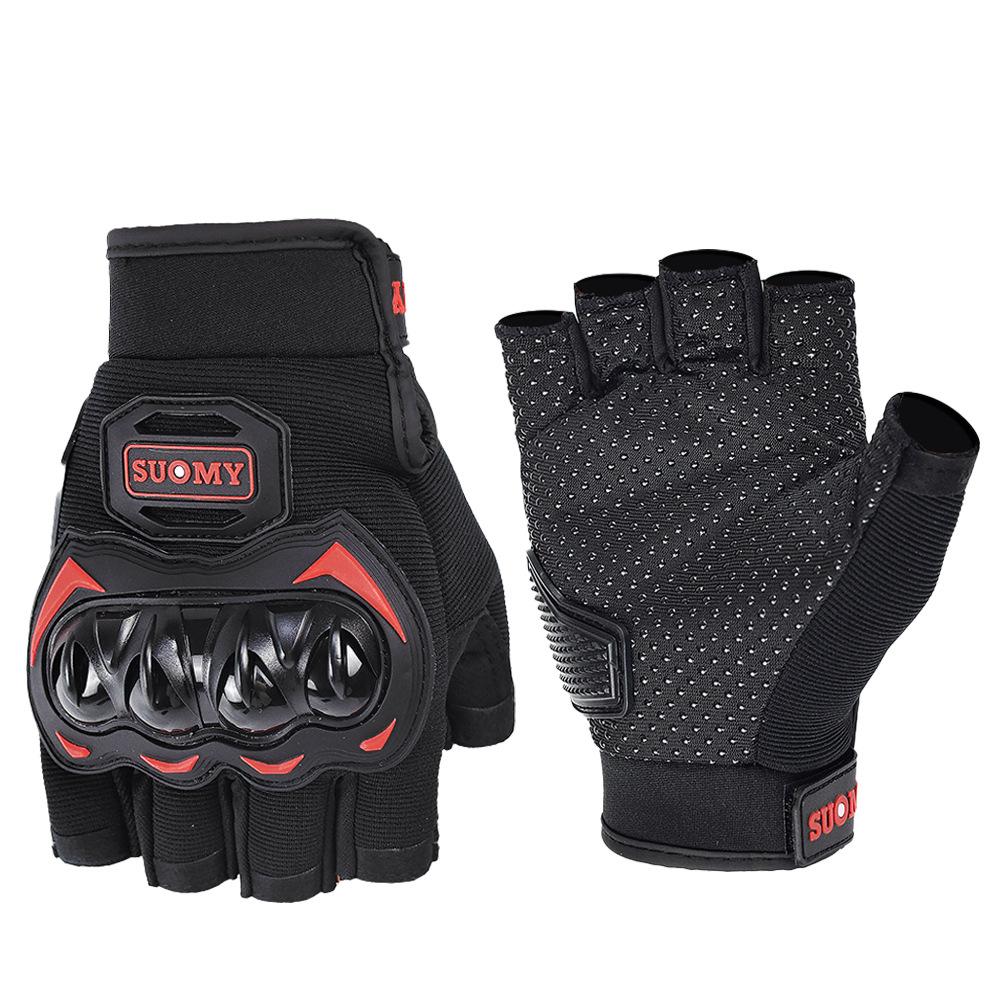 Male half finger summer hard shell anti-drop bicycle locomotive female breathable light non-slip