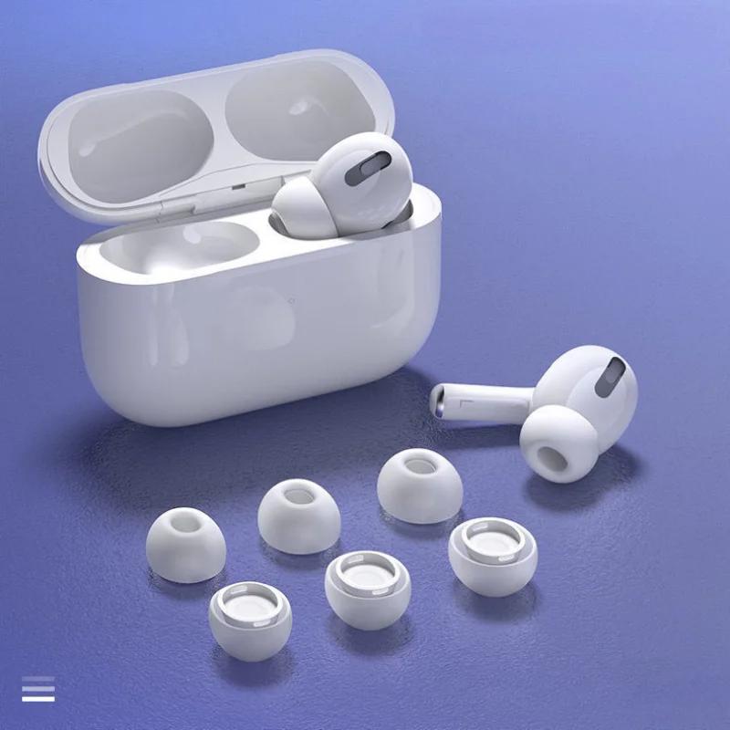 1set Memory Foam Ear Pads For Airpods Pro Wireless Bluetooth Earphones Silicone Ear Covers Caps Earphone Earpads Eartips