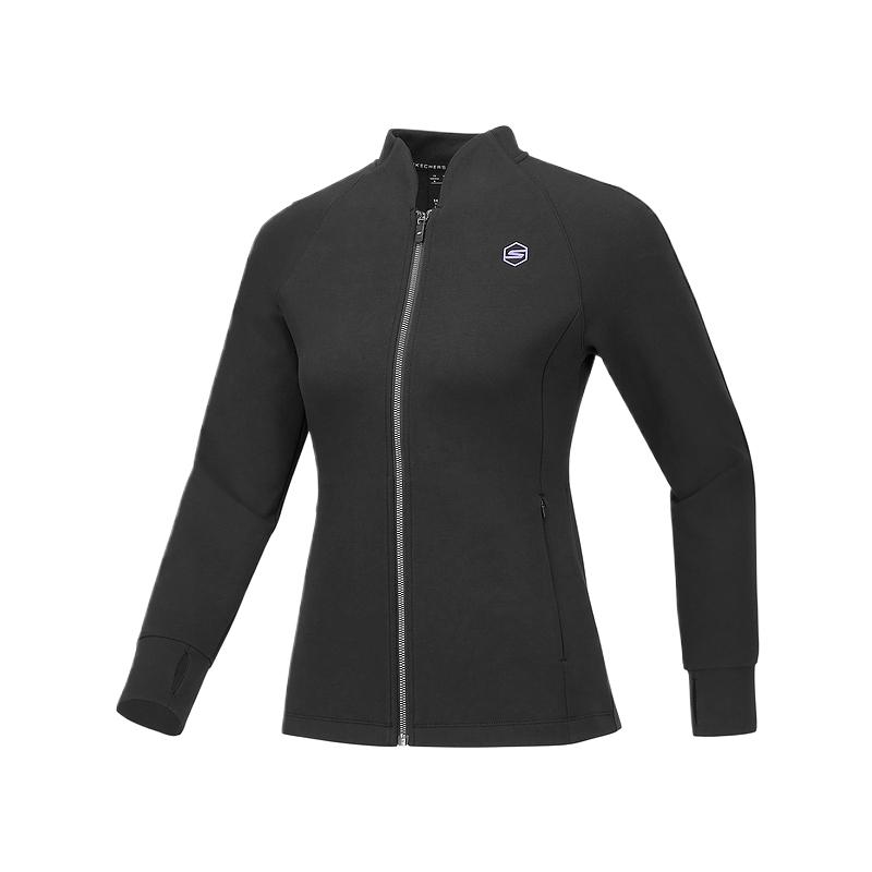 Skechers Comfort Sports Series Breathable Fitted Soft Jacket Women jackets Carbon-Black P125W021-0018 S