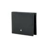 Montblanc Solid Color Short Foldable Logo Leather Wallet Men wallet Black 111144