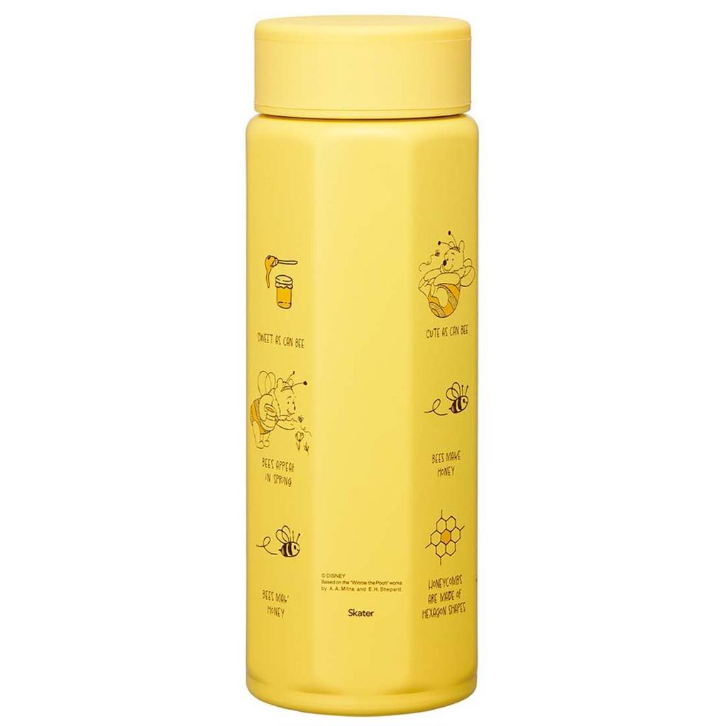 Skater Stainless Steel Mug Easy To Octagonal Insulated for Hot and Cold Disney Winnie the Pooh Bottle, 500ml, Hold, Shape, Drinks, Design, STO5-A