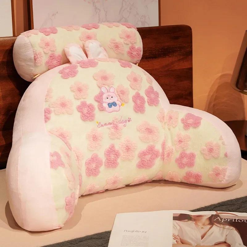 Plush Fur Soft Waist Pillow Bedhead Pregnant Women's Waist Protection Pillow Home Furnishing Sofa Decoration Printed Cushion