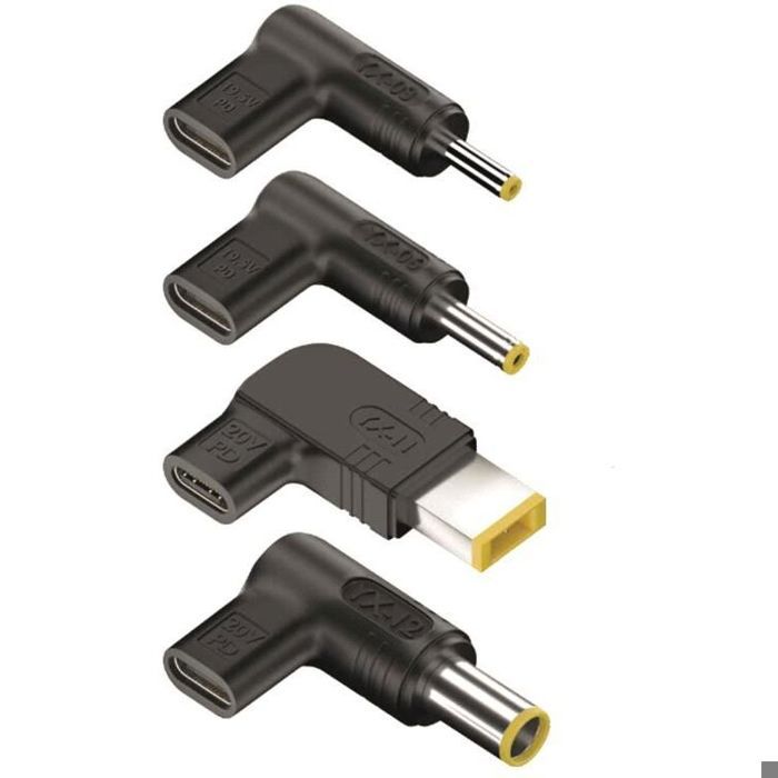 NGS BUD-L : Pack de remplacement de 4 adaptateurs d'alimentation USB-C compatibles avec les ordinateurs portables LENOVO.