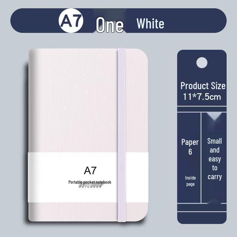 A7 Portable Laptop Notebook - Cute English Planner, Pocket-Size for Students, Japanese/Korean Style A6 Notepad