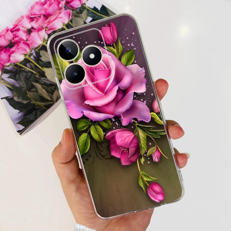 Jolie Coque Imprimée Pour Realme Note 50 RMX3834 Coque Arrière Souple en Silicone TPU Pour Étuis de Téléphone Realme Note50