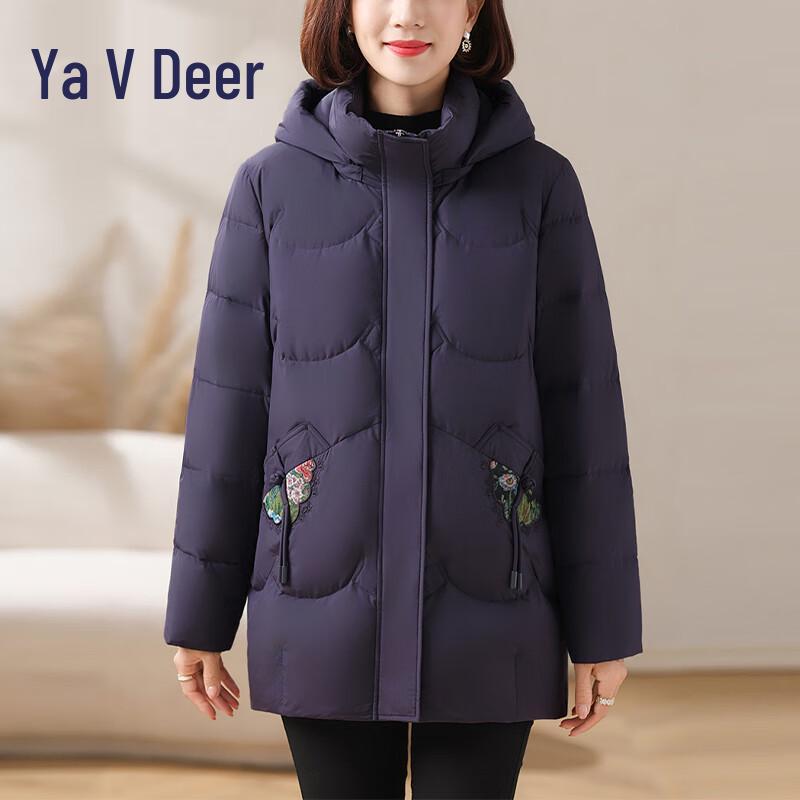 

Yalu Women s Winter Embroidered Hooded Down Jacket 5XL