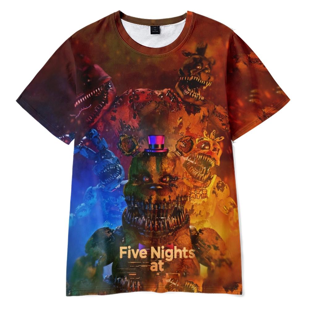 New Funny Cartoon Five Nights At Freddy's T Shirts Cool Men's Tshirt O Neck Casual Unisex Streetwear Anime Fashion Tee