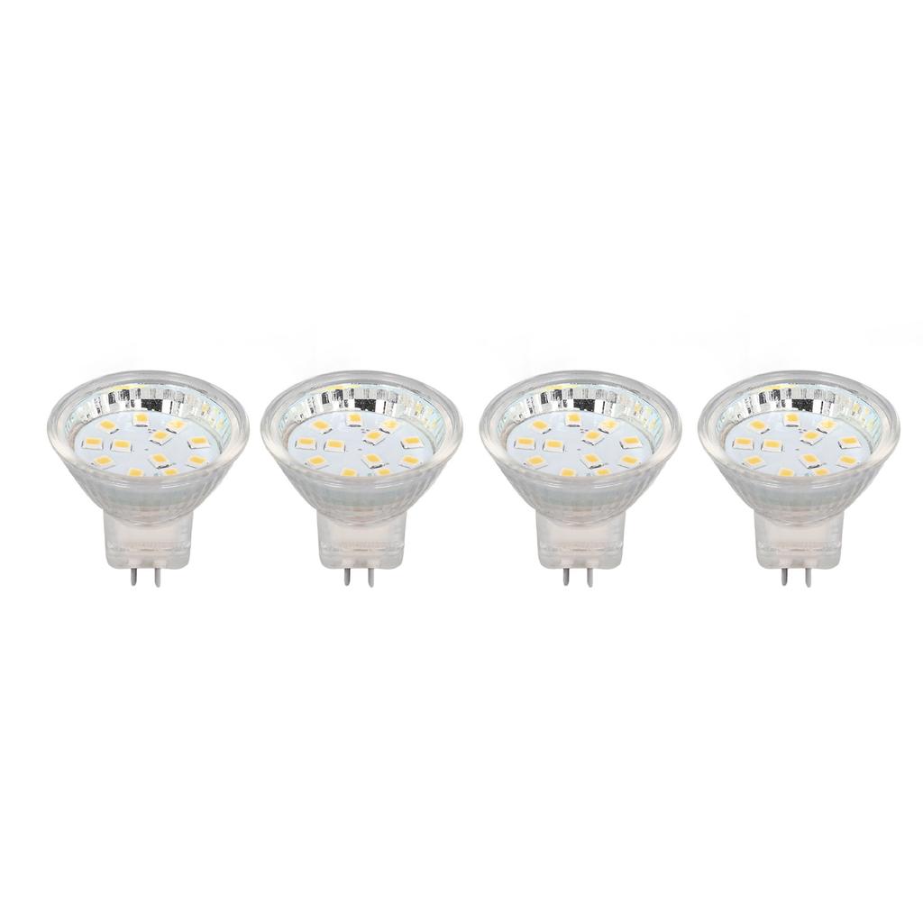 4PCS MR11 12LED Light Bulb 2W 300LM Spot Light Bulb Double Pin Base Landscape Light BulbWarm White