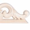 4pcs Wood Wood Carving Applique 5.12x2.76x0.35in Light Brown European Style Wood Ornament Wood Carving Solid Wood Texture