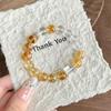 Get rich overnight natural citrine bracelet for women, fashionable and exquisite yellow citrine crystal bracelet, white crystal bracelet, gift for