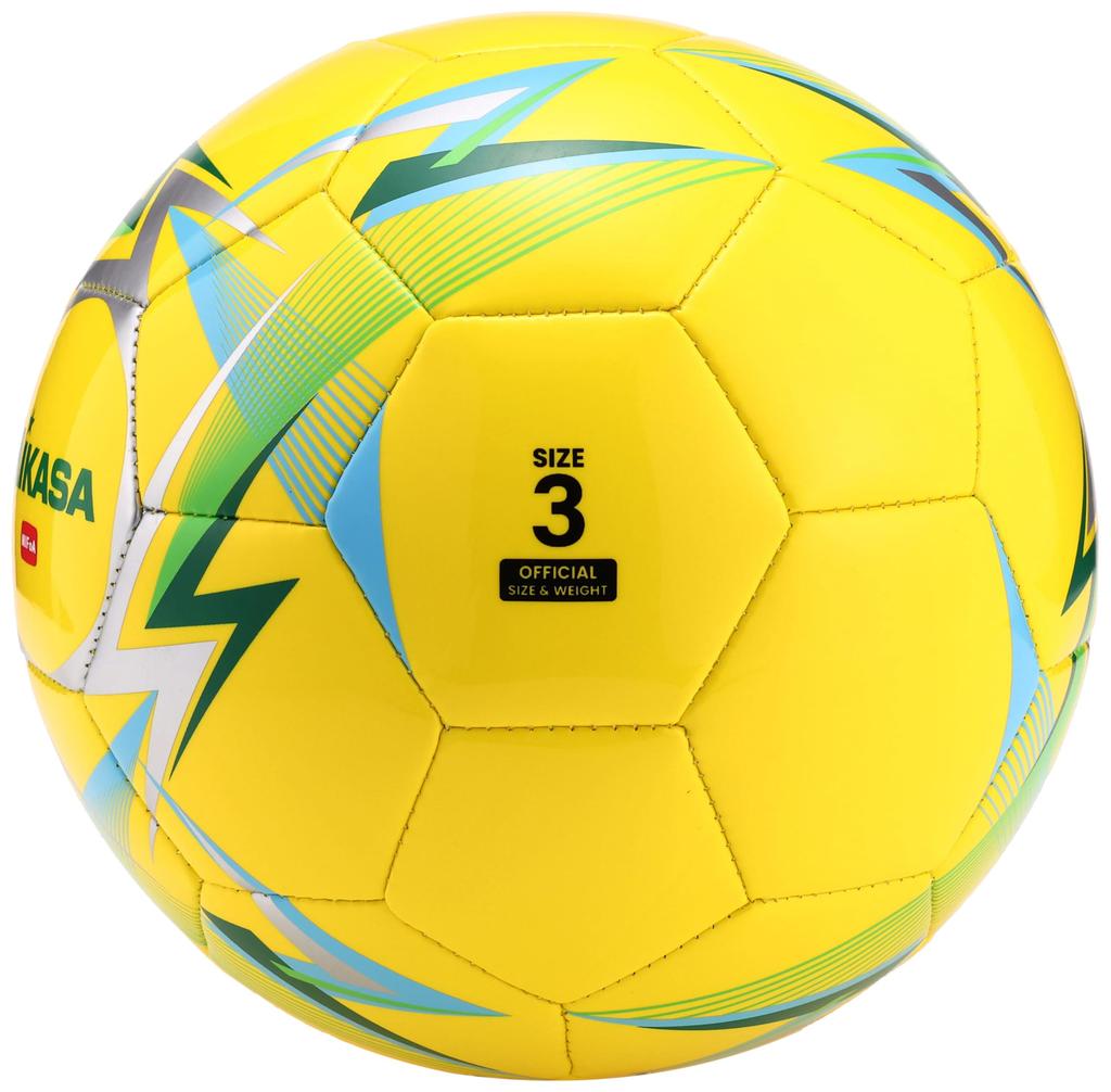 Mikasa MIFoA Soccer Size for Elementary School and Younger F3AZ Recommended Internal Pressure (MIKASA) Ball, 3, Children, Yellow, D-LY, 0.490