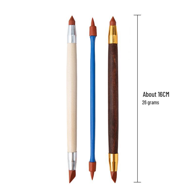 3-Piece Silicone Clay Sculpting Tool Set: Texture Indentation Pen & Carving Knife