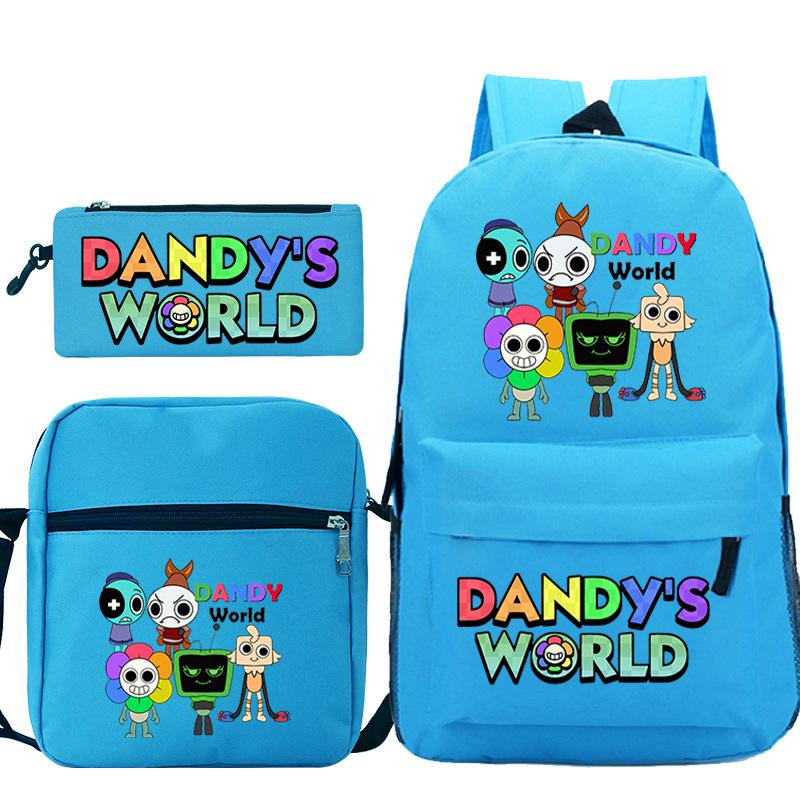 Dandy's world hot-selling children's backpack set, primary and secondary school bag, shoulder bag, casual pencil bag.