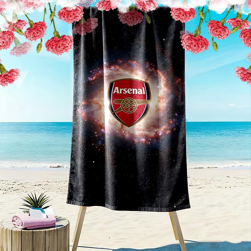 1pc Football Club Beach Towel, Multi-functional Beach Towel for Outdoor Activities Beach Swimming and Travel