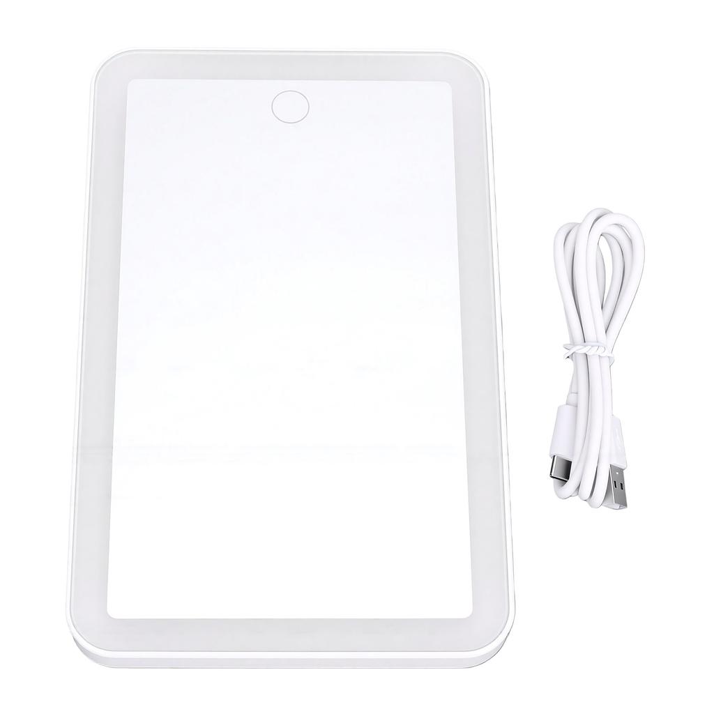 Portable Lighted Beauty Mirror Dimmable Magnetic Folding Travel Makeup Mirror 3 Colors Lighting USB Rechargeable