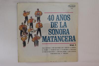 LP Record LA SONORA MATANCERA - 40 Anos De La Sonora Matancera 1143 PEERLESS Mexico Latin Used