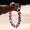 Natural Amethyst Crystal Bracelet Men Women 8mm 9mm 10mm Beaded Gemstone Jewelry Boho Style Healing Stone Accessory