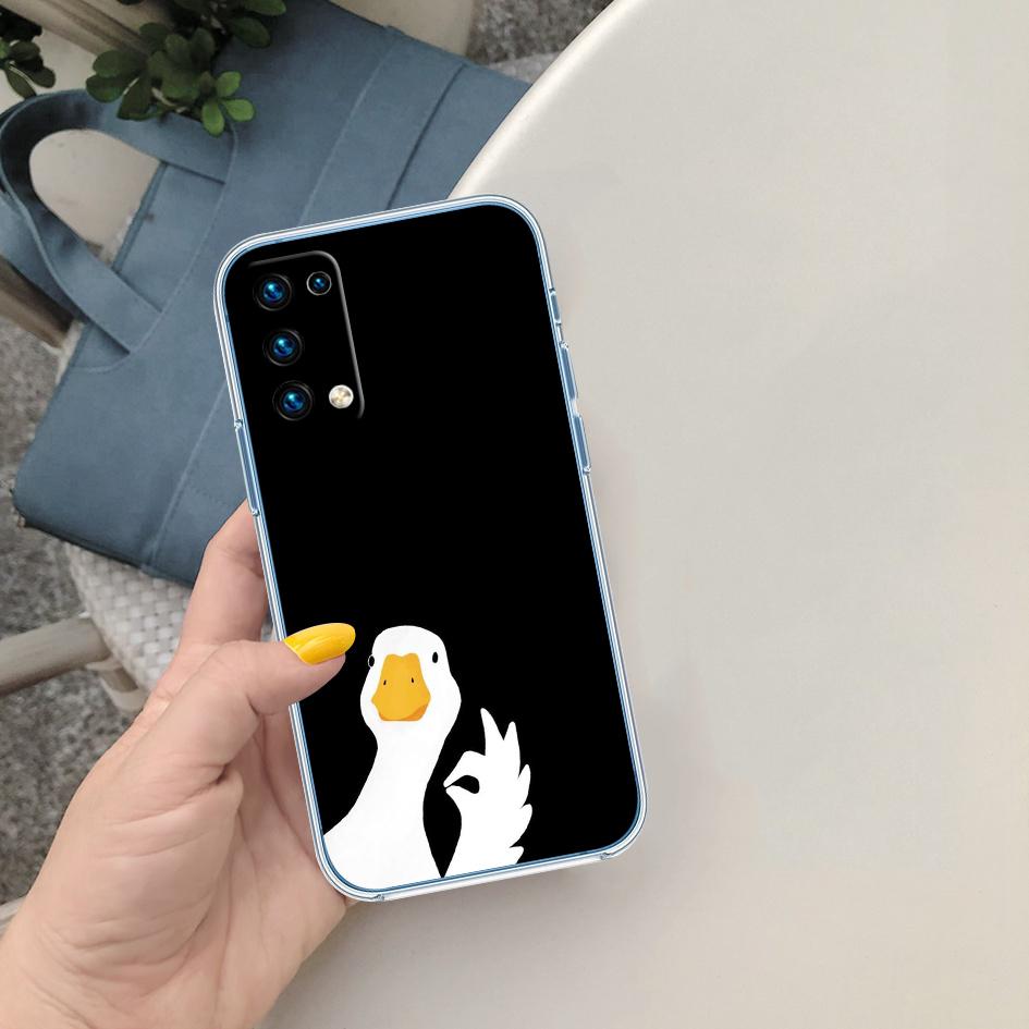 

LO40 DUCK Cartoon Soft Shell Transparent Phone Case for Motorola Moto Edge 20 30 40 50 S30 Fusion Ultra Pro Neo Lite + G200 G23 Motorola Edge+ (2020)