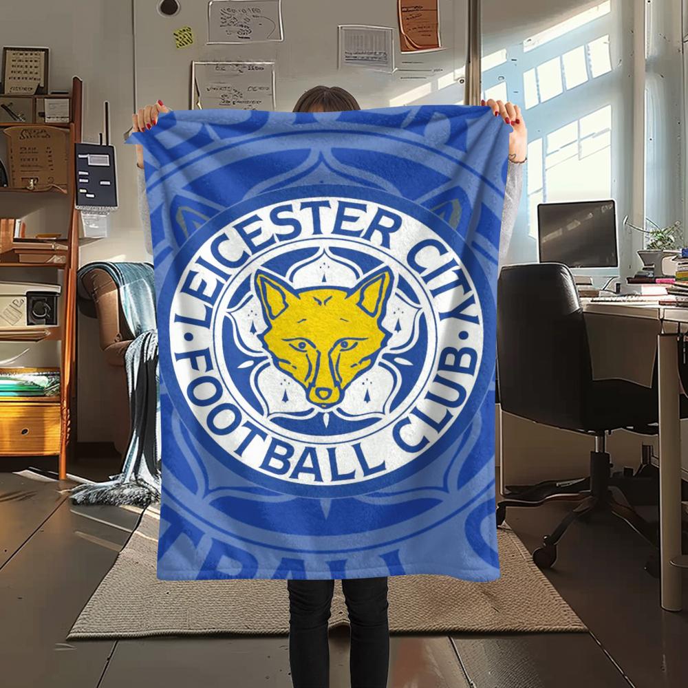 1pc leicester city Print Flannel Blanket, High quality Comfortable for All Seasons, Home Decor, Warmth and Comfort, Perfect for Christmas Gifts69
