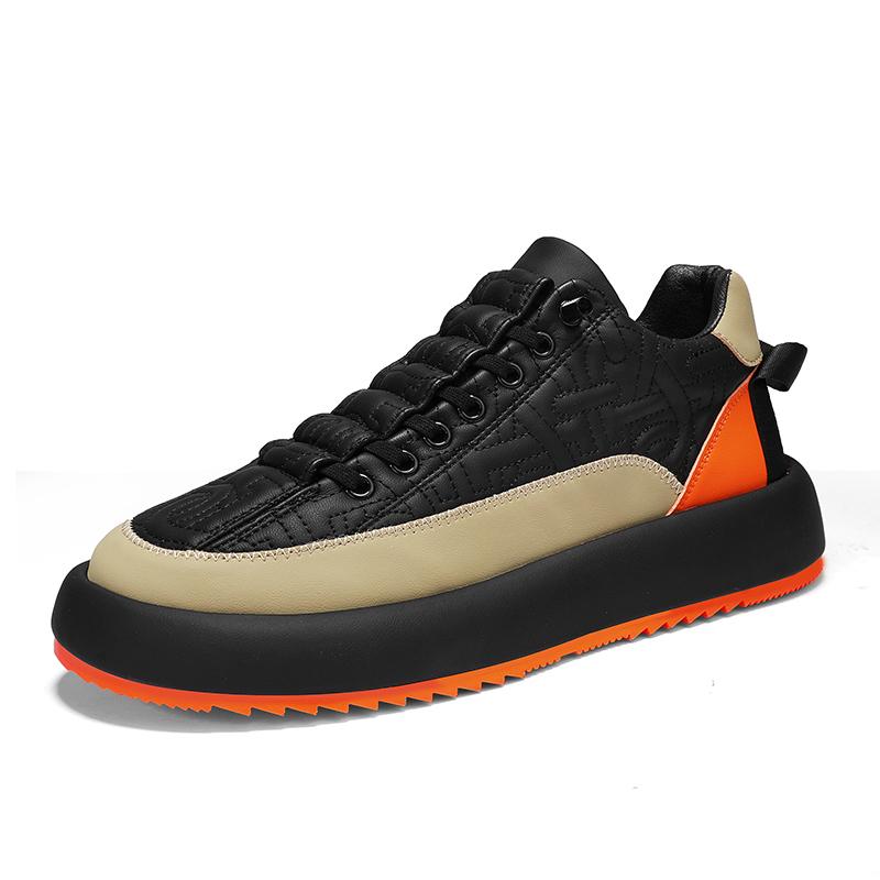 Walking Shoes Casual For Male Winter Men Vulcanized Sneakers Shoes Tennis Sports Pu Slip-on Mix Color High Quality Skateboarding