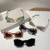 Neue Katzenaugen-Sonnenbrille mit kleinem Rahmen, vielseitig, avantgardistisch, UV-beständig, unregelmäßige Dekorbrille