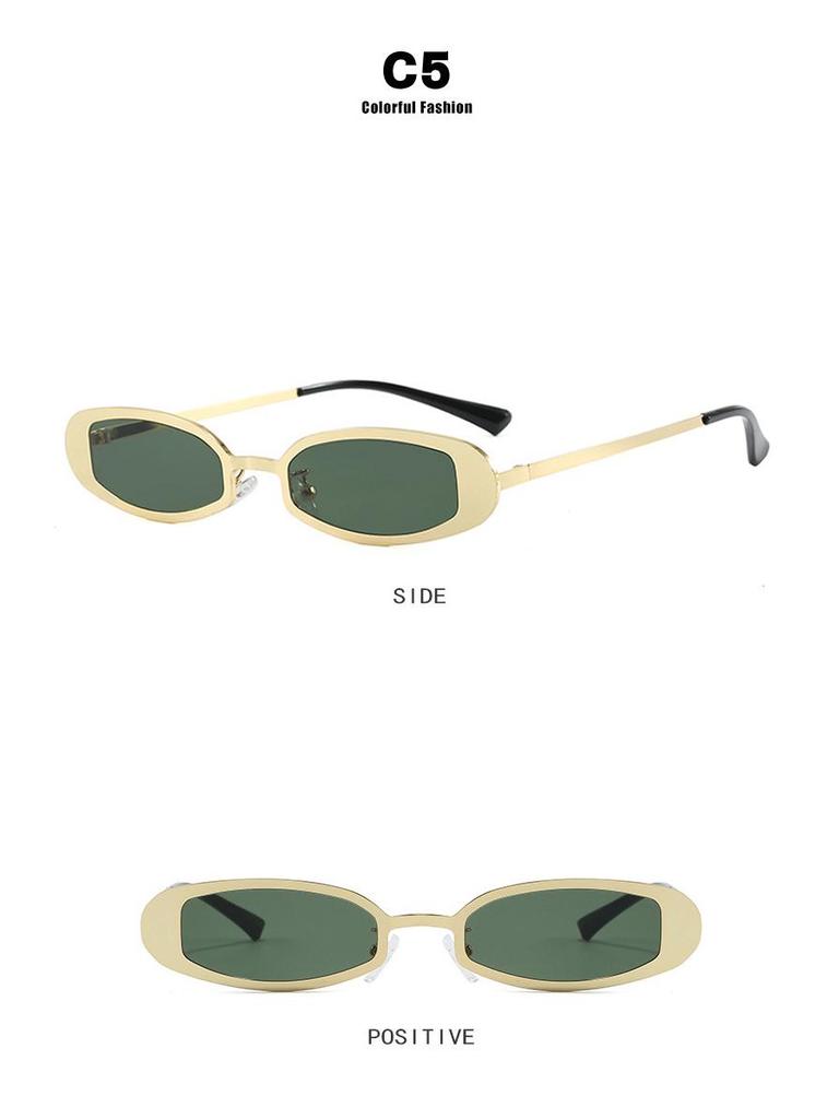 2026 Fashionable Oval Frame UV Protection Sunglasses for Women - European & American Style