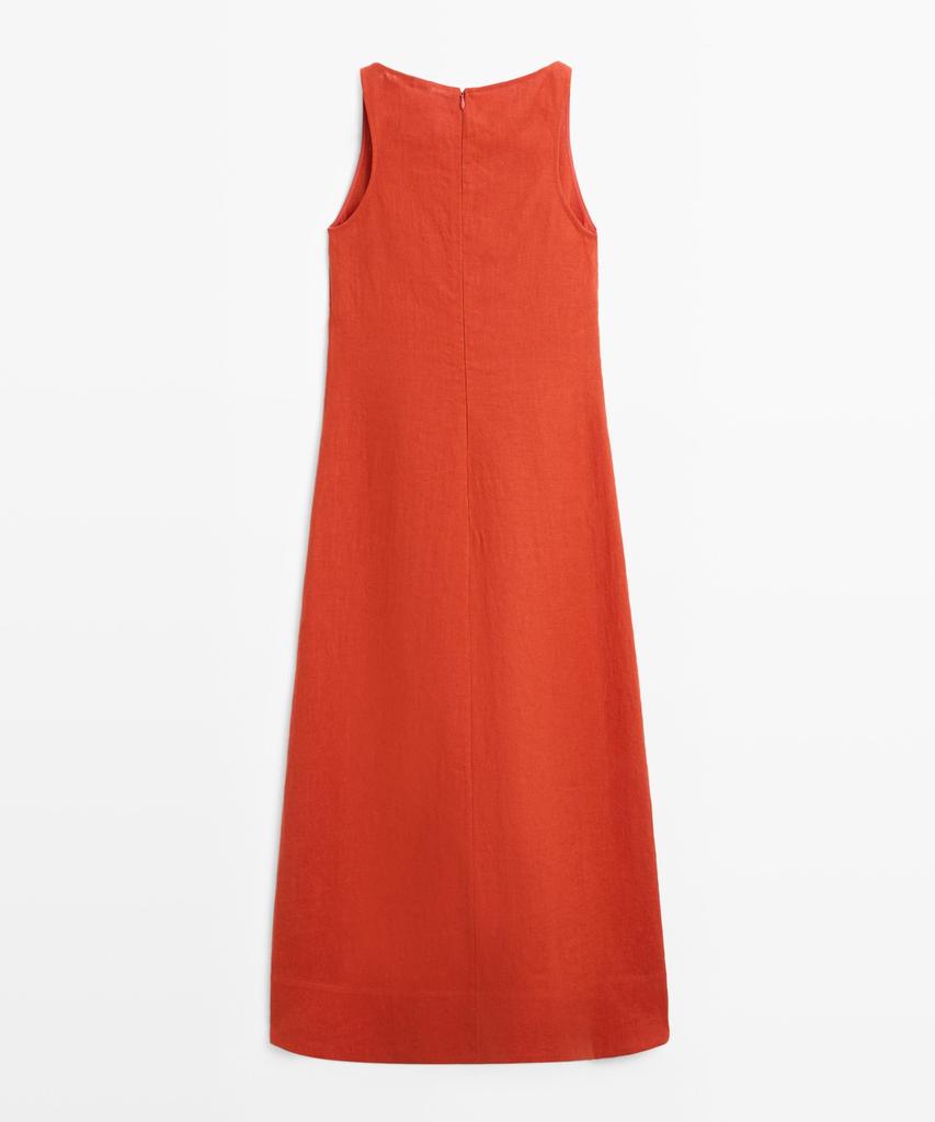 Masimodutti 100% Linen Halterneck Dress