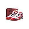 Flight Legacy Abrasion Resistant Breathable Mid Top Vintage Basketball Shoes Unisex White Red BQ4212-100(Team1704-SBOX)
