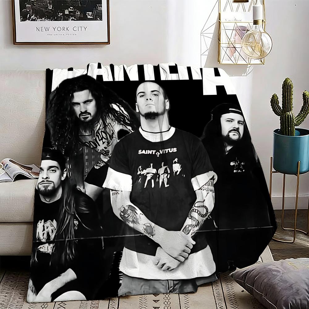 P-Pantera Band Throw Lightweight 240g Flannel Blanket Soft Skin-friendly for Summer Cooling 75X95CM