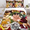 JOJO Anime Print Three Piece Bedding Set Fashion Article Boys Or Adults For Beds Quilt Covers Pillowcases Bedding Set Gift