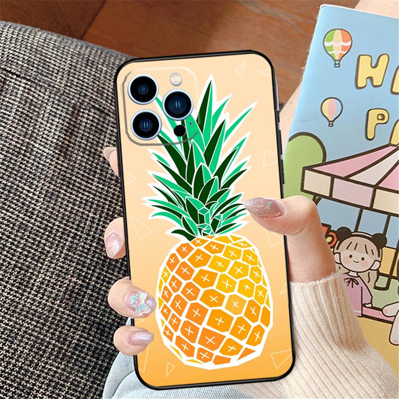 Summer Fruit Pineapple Phone Case For iPhone 15 12 11 13 14 16 Pro Max XS X XR Plus 6S Plus 12 Mini Cover