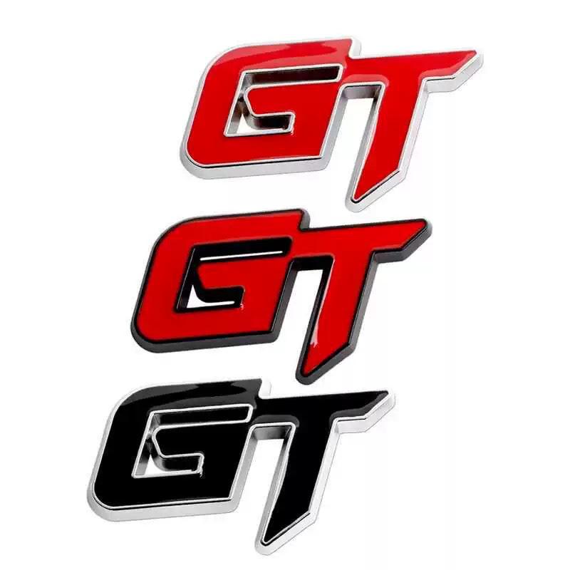 3D Metal GT Car Emblem and Creative Side Sticker Set