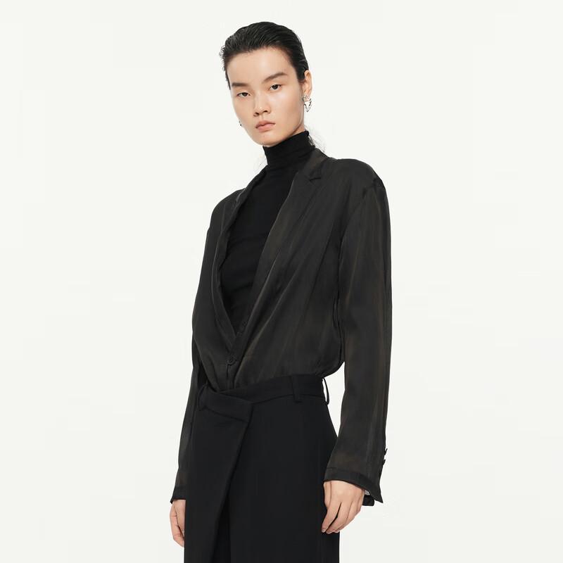 JNBY Women's Mulberry Silk Blend Loose Fit Blazer