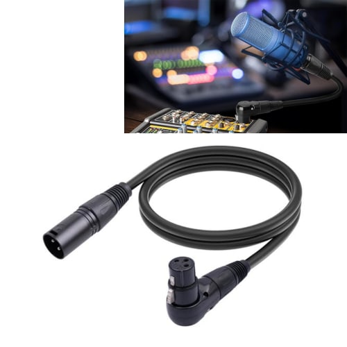 Right-Angle XLR to Straight XLR Cable, Wide Compatibility, Stable Connection, XLR Adapter Cable for Recording Rooms (1.8m/5.9ft)