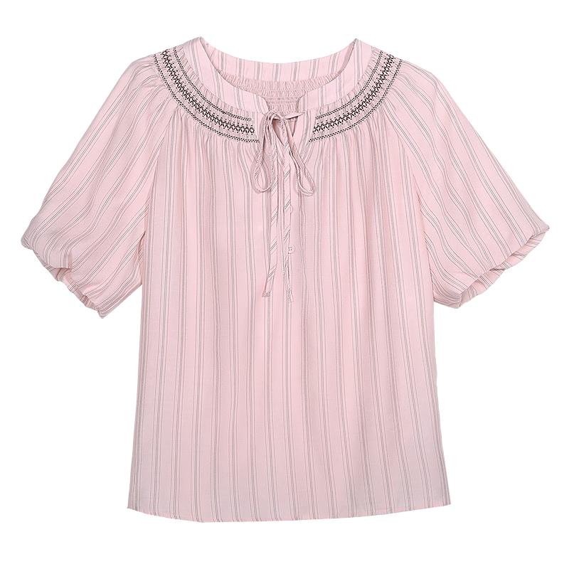 Betu Women s Striped Puff Sleeve Shirt XS