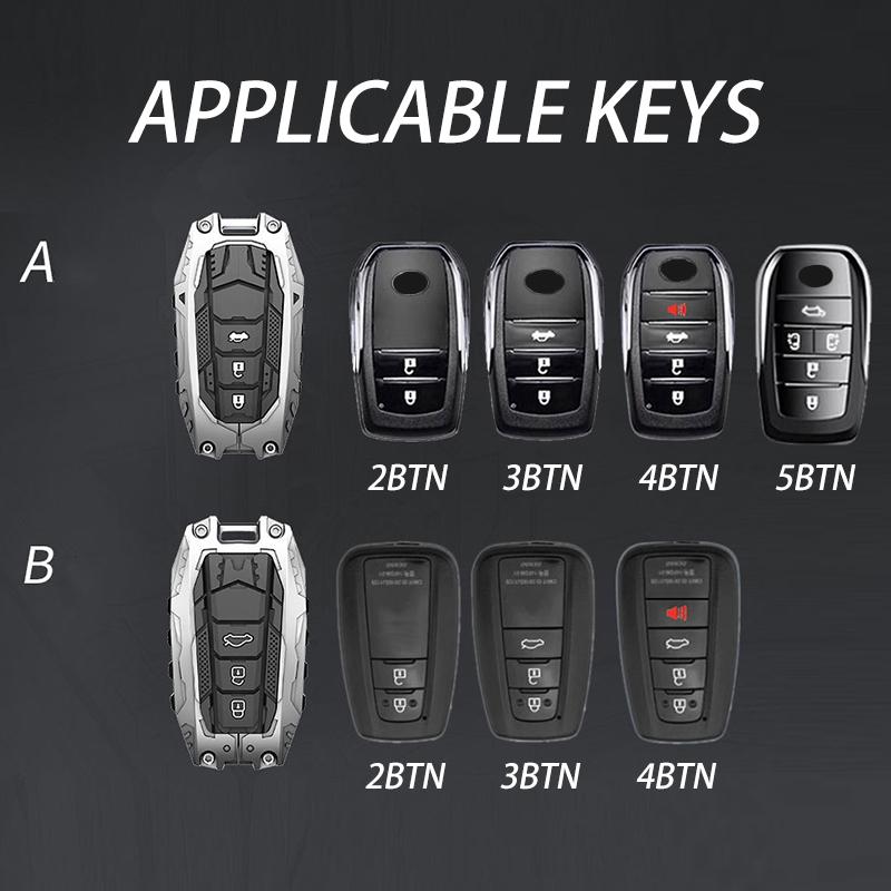 Zinc Alloy Car Key Cover Case For Toyota Bz3 Asia Dragon Car Shell Yize C-Hr Prado Sienna Crown Kluger Harrier