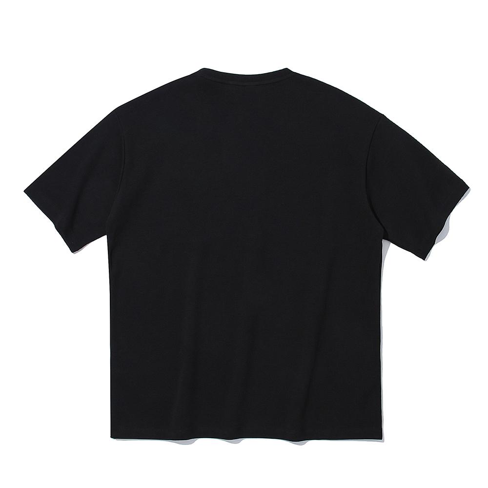 ALL ABOUT NEW Label Patch Pocket Short Sleeve T-Shirt Black Iny2Tm27Abk