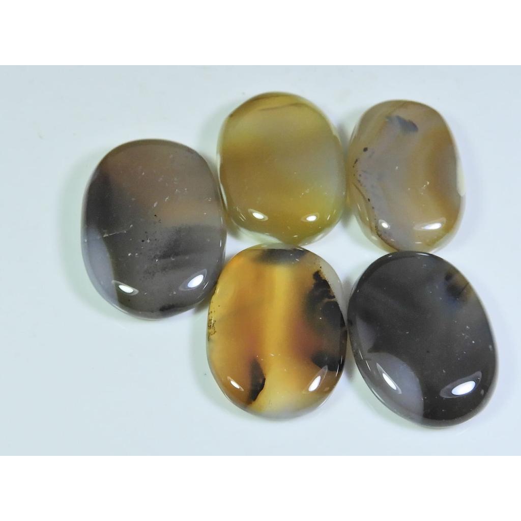 192Cts. Natural Botswana Agate Oval Cabochon Loose Gemstone 5 Pcs Lot A-663