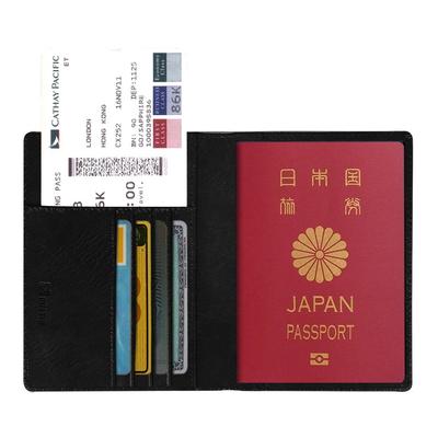 Fintie Passport Case Holder Travel Secure for International PU Leather Passport Multifunctional Storage Business Credit Airline Ticket Wallet,