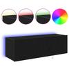 TV Wall Cabinet 2 Pcs Black Oak Effect 100 X 35 X 31 Cm