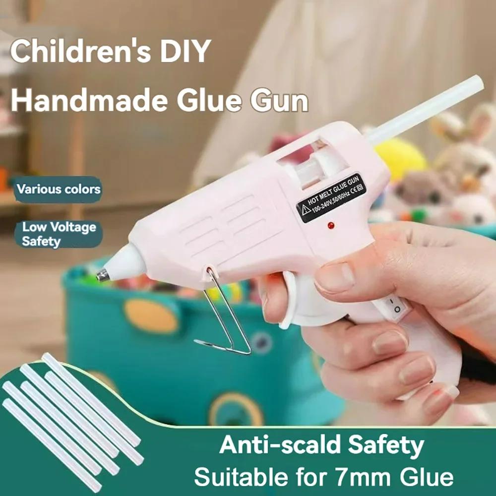 2024 New 20W Hot Melt Glue Gun Plug-In Anti-Scalding Children's Hot Silicone Gun 7Mm Glue Stick Adhesive Gluegun Small Glue Gun