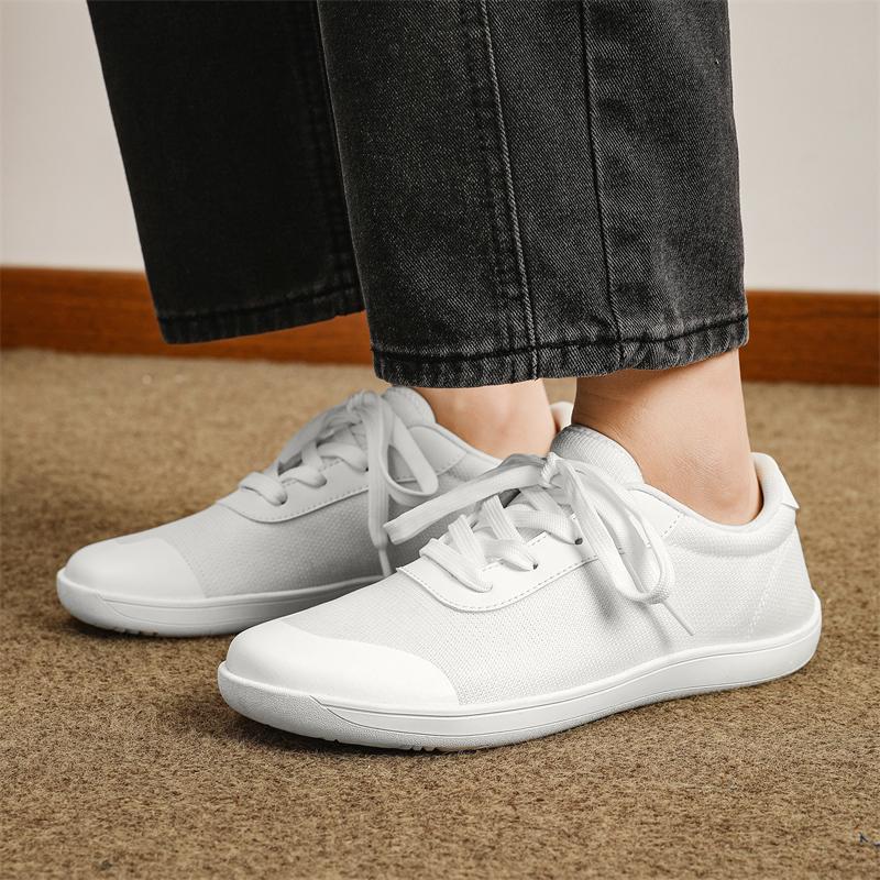Breathable Wide Toe Casual Sneakers Knitted Mesh Gym Training Shoes Non-slip Walking Flat Shoes Elastic Soled