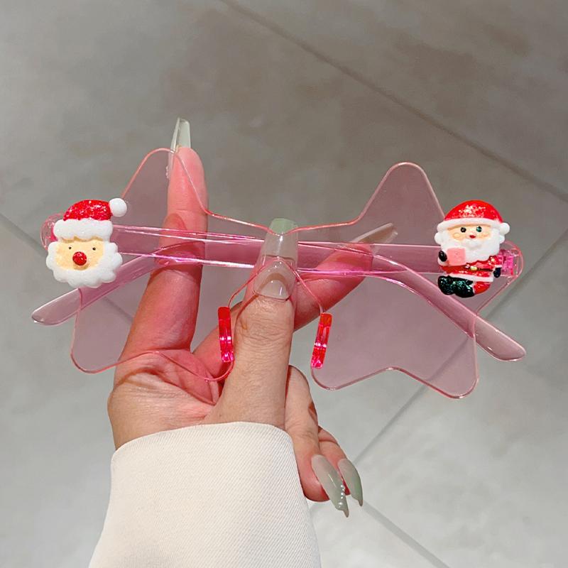 Fashion Candy Color Rimless Shades Women Ins Brand Festival Party Sunglasses New Trendy Star Christmas Decor Sun Glasses