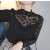 Autumn and Winter Round Neck Stretch Sweater Lace Embroidery Base Sweater