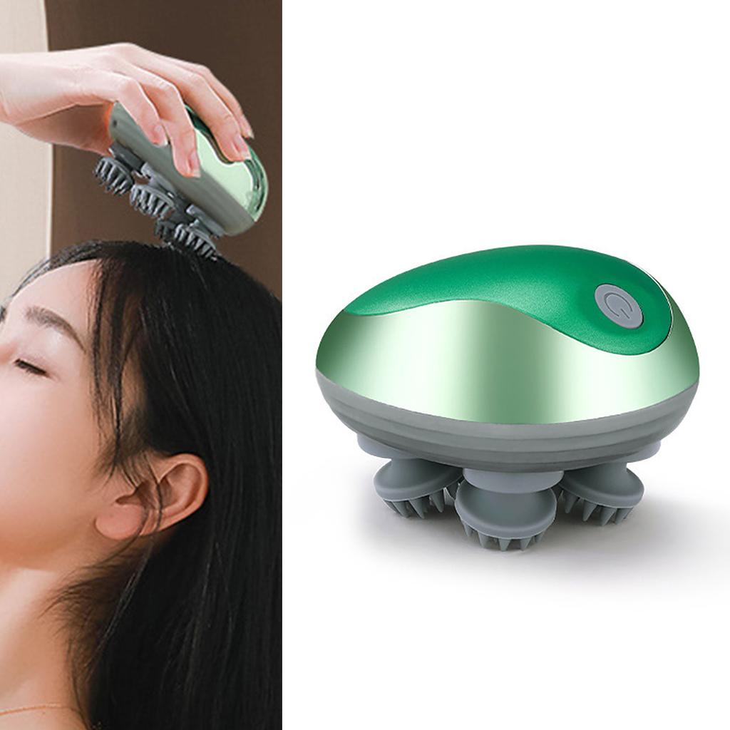 Electric Head Scalp Massager Waterproof Portable Scalp Massager Rechargeable Head Scratcher with 4 Massage Claws